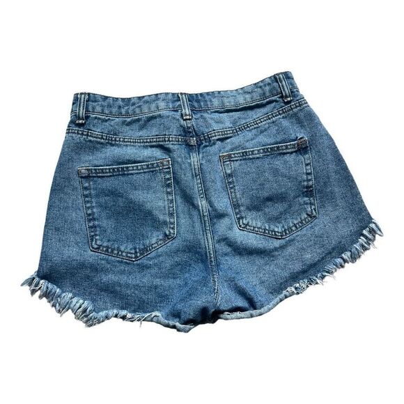 Womens Wild Fable Distressed High Rise Denim Button Fly Cutoff Festival Shorts 8 - Picture 3 of 3